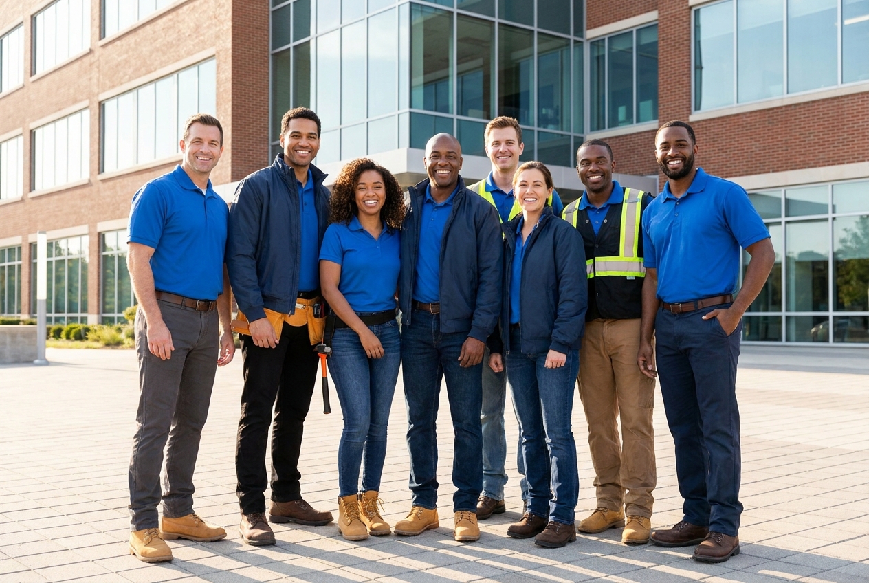 A field service team using Service Storm